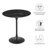 Lippa 20" Round Artificial Marble Side Table by Lefancy