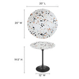 Lippa 20" Round Terrazzo Side Table by Lefancy
