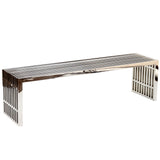 Gridiron Large Stainless Steel Bench by Lefancy