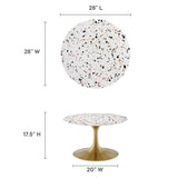 Lippa 28" Round Terrazzo Coffee Table by Lefancy