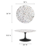 Lippa 36" Round Terrazzo Coffee Table by Lefancy