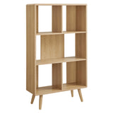 Transmit 5 Shelf Wood Grain Bookcase by Lefancy