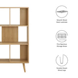 Transmit 5 Shelf Wood Grain Bookcase by Lefancy