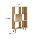 Transmit 5 Shelf Wood Grain Bookcase by Lefancy