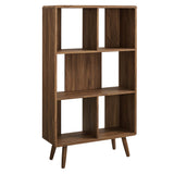 Transmit 5 Shelf Wood Grain Bookcase by Lefancy