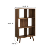 Transmit 5 Shelf Wood Grain Bookcase by Lefancy