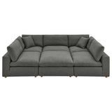 Commix 6-Piece Down Filled Overstuffed Sectional Sofa by Lefancy