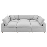 Commix 6-Piece Down Filled Overstuffed Sectional Sofa by Lefancy