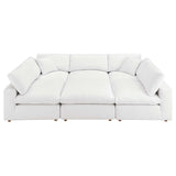 Commix 6-Piece Down Filled Overstuffed Sectional Sofa by Lefancy