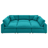 Commix 6-Piece Down Filled Overstuffed Sectional Sofa by Lefancy