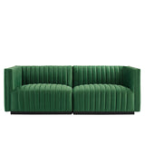 Conjure Channel Tufted Performance Velvet Loveseat by Lefancy