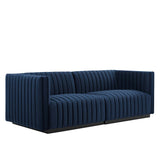 Conjure Channel Tufted Performance Velvet Loveseat by Lefancy