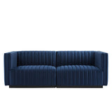 Conjure Channel Tufted Performance Velvet Loveseat by Lefancy