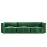 Conjure Channel Tufted Performance Velvet Sofa by Lefancy
