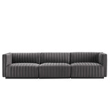 Conjure Channel Tufted Performance Velvet Sofa by Lefancy