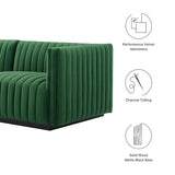 Conjure 4-Piece Channel Tufted Performance Velvet Sofa by Lefancy