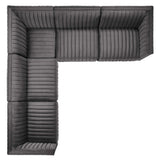 Conjure 5-Piece Channel Tufted Performance Velvet Sectional by Lefancy