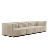 Conjure Channel Tufted Upholstered Fabric Sofa by Lefancy