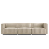 Conjure Channel Tufted Upholstered Fabric Sofa by Lefancy