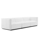 Conjure Channel Tufted Upholstered Fabric Sofa by Lefancy