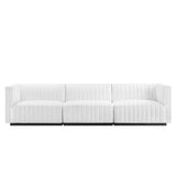 Conjure Channel Tufted Upholstered Fabric Sofa by Lefancy