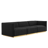 Conjure Channel Tufted Performance Velvet Sofa by Lefancy