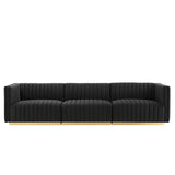 Conjure Channel Tufted Performance Velvet Sofa by Lefancy