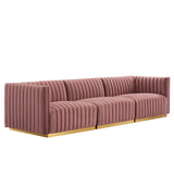 Conjure Channel Tufted Performance Velvet Sofa by Lefancy