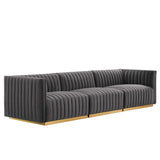 Conjure Channel Tufted Performance Velvet Sofa by Lefancy