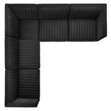 Conjure 5-Piece Channel Tufted Performance Velvet Sectional by Lefancy