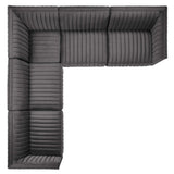 Conjure 5-Piece Channel Tufted Performance Velvet Sectional by Lefancy