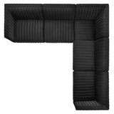 Conjure 5-Piece Channel Tufted Performance Velvet Sectional by Lefancy