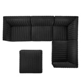 Conjure 5-Piece Channel Tufted Performance Velvet Sectional by Lefancy