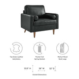 Valour Leather Armchair by Lefancy