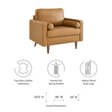 Valour Leather Armchair by Lefancy