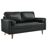 Valour Leather Loveseat by Lefancy