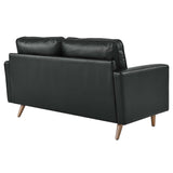 Valour Leather Loveseat by Lefancy