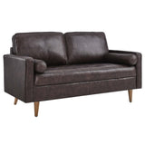 Valour Leather Loveseat by Lefancy