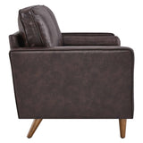 Valour Leather Loveseat by Lefancy