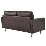Valour Leather Loveseat by Lefancy