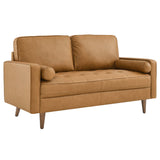 Valour Leather Loveseat by Lefancy