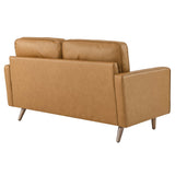 Valour Leather Loveseat by Lefancy