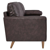 Valour 88" Leather Sofa by Lefancy