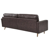 Valour 88" Leather Sofa by Lefancy