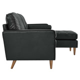 Valour 78" Leather Apartment Sectional Sofa by Lefancy