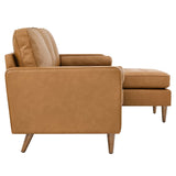 Valour 78" Leather Apartment Sectional Sofa by Lefancy