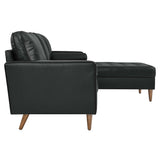 Valour 98" Leather Sectional Sofa by Lefancy