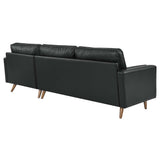 Valour 98" Leather Sectional Sofa by Lefancy