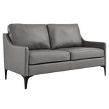 Corland Leather Loveseat by Lefancy