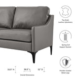 Corland Leather Loveseat by Lefancy